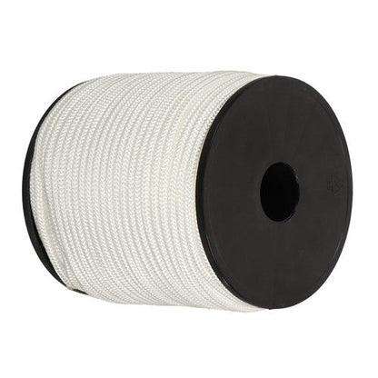 1/4 Inch 250ft White Nylon Solid Braid Rope Abrasion Resistance High UV