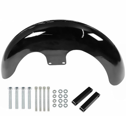NEW 23" Wrap Front Fender Gloss Black For Touring Road King Electra Glide FLHR