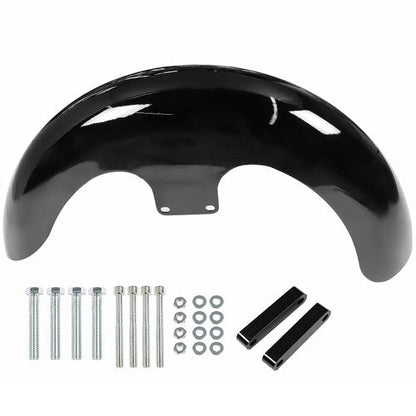 NEW 23" Wrap Front Fender Gloss Black For Touring Road King Electra Glide FLHR
