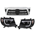 Headlights Left&Right For Toyota Tacoma 2005-10 11 Front Bumper Grille Plastic