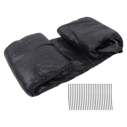 Garden Privacy Fence Heavy Duty 5ft X 50ft Barrier Net With Zip Ties Black