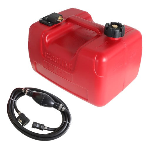 New 3 Gallon 12L Boat Fuel Tank Marine Outboard Motor Fuel Tank w/Connector US