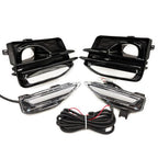 Fit 2014-2017 Infiniti Q50 LED Fog Lights Double Color DRL Turn Signal Lamp Pair
