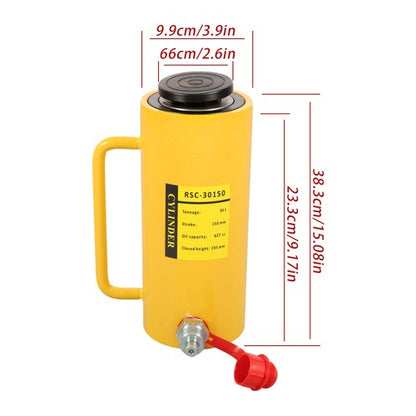 6" Stroke Single Acting Lifting Cylinder 30Ton Portable Hydraulic Cylinder Jack