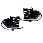 Front Fog Lamp Cover For Cadillac XT5 2017-2019 Black New Driver+Passenger Side