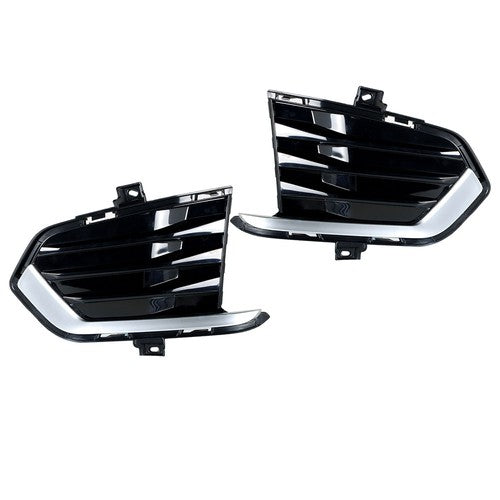 Front Fog Lamp Cover For Cadillac XT5 2017-2019 Black New Driver+Passenger Side