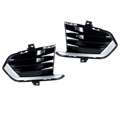 Front Fog Lamp Cover For Cadillac XT5 2017-2019 Black New Driver+Passenger Side