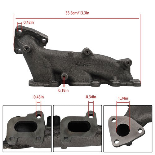 For Ford Explorer 2013-2019 Lincoln MKT 2010-2019 Right Exhaust Manifold 674-686