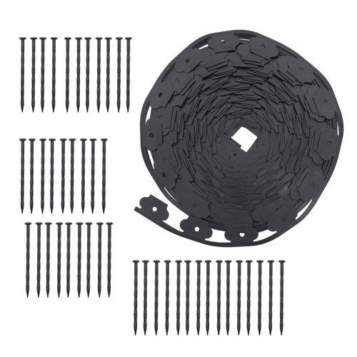 No-Dig Garden Edge Lawn Border L-shaped Landscape Edging Border Kit 90 FT