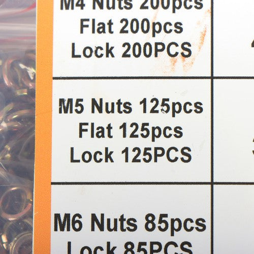 1640Pack M4 M5 M6 Stainless Steel Nuts Flat and Bolts & Lock Washers Sorting Kit