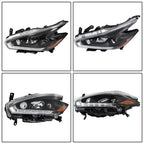 Headlights Replacement Fit For 2018 Nissan Murano LH+RH Side Clear Lens Halogen