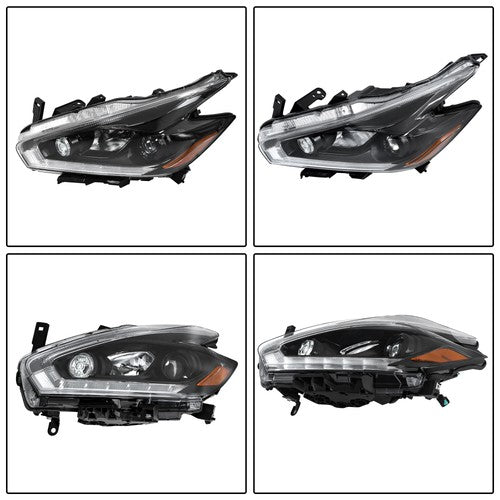Headlights Replacement Fit For 2018 Nissan Murano LH+RH Side Clear Lens Halogen