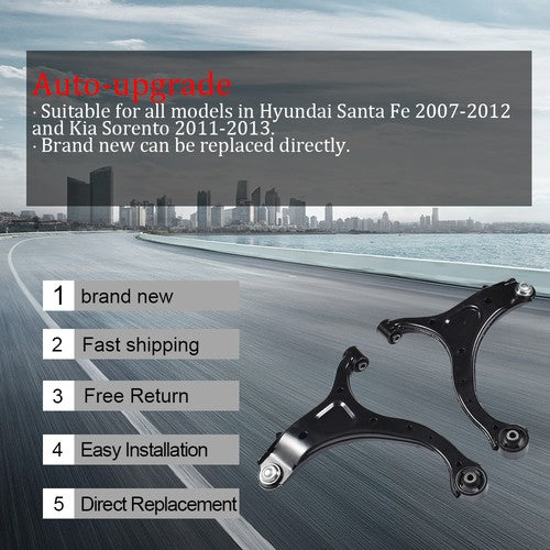 Control Arms with Ball Joint Tie Rods K621685 Fit For Hyundai Santa Fe 2007-2012