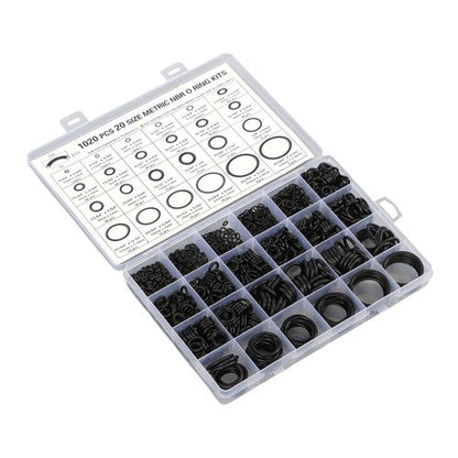 1020Pcs O Ring Kit Nitrile Rubber O Ring Assortment Set 20Size Resist Oil & Heat