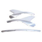 Front Bumper Skid Plate Molding Deflector Silver For Hyundai Santa Fe 2021-2023
