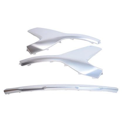 Front Bumper Skid Plate Molding Deflector Silver For Hyundai Santa Fe 2021-2023