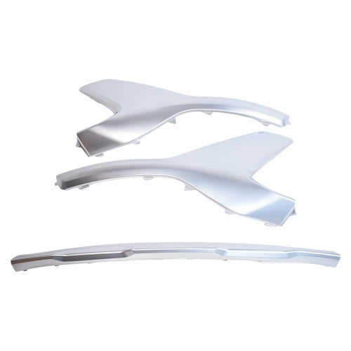 Front Bumper Skid Plate Molding Deflector Silver For Hyundai Santa Fe 2021-2023