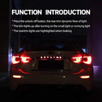 Smoke LED Tail Light Brake Signal Lamp for 2014-2017 for Infiniti Q50 Q50S