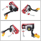 Mini Electric Hoist PA400 880lbs 14ft/4.2m Wired Remote Control Ring Axle Belt