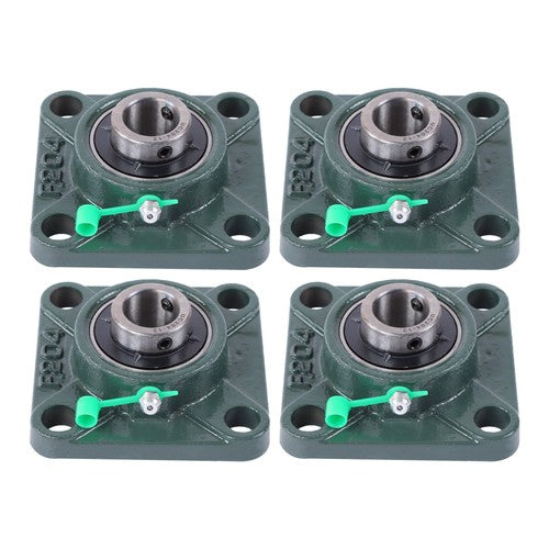 4Pcs UCP204-12 Cast Iron Pillow Block Flange Bearings - 3/4" hole with seat