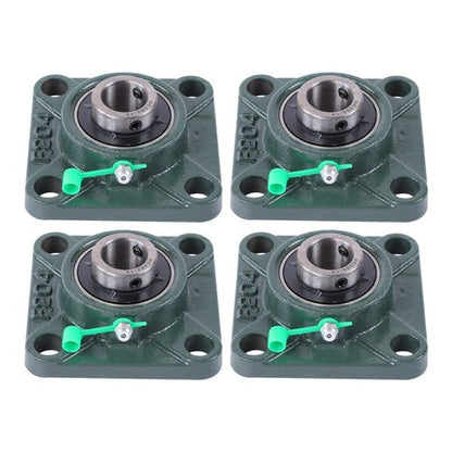 4Pcs UCP204-12 Cast Iron Pillow Block Flange Bearings - 3/4" hole with seat