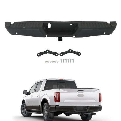 w/ Holes w/ Tow Hooks Metal Rear Bumper Automobiles For Ford F-150 2015-2020