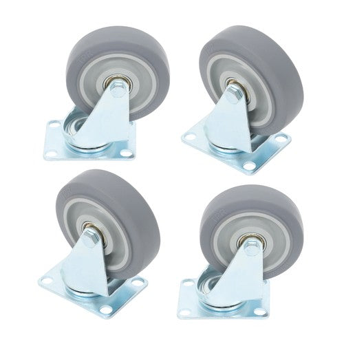 4 Pack Grey With Diagonal Bar 1200 Lbs 4 Inch Swivel Caster Wheels Heavy Duty