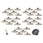 30Pcs 2" - 8mm Thick Wool Fabric Disc Polishing Buffing Pads Wheels 1/4" Shank