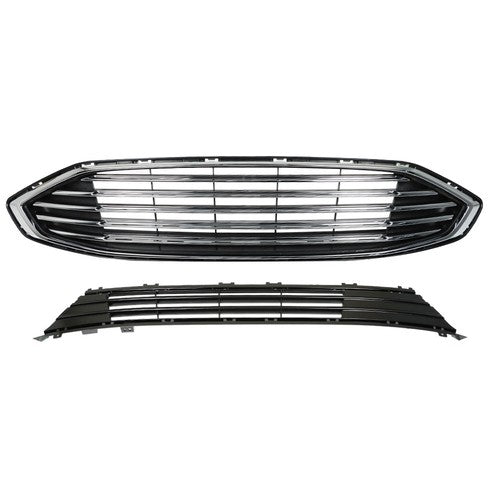 Suitable For Ford Fusion 2017-2018 Replacement Front Bumper Grille 2-Piece Set