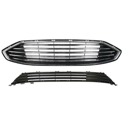 Suitable For Ford Fusion 2017-2018 Replacement Front Bumper Grille 2-Piece Set