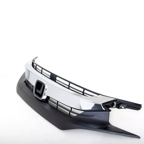 For 2016 2017 2018 Honda Civic Front Upper Grille Grill&Fog Lights Lamps Set