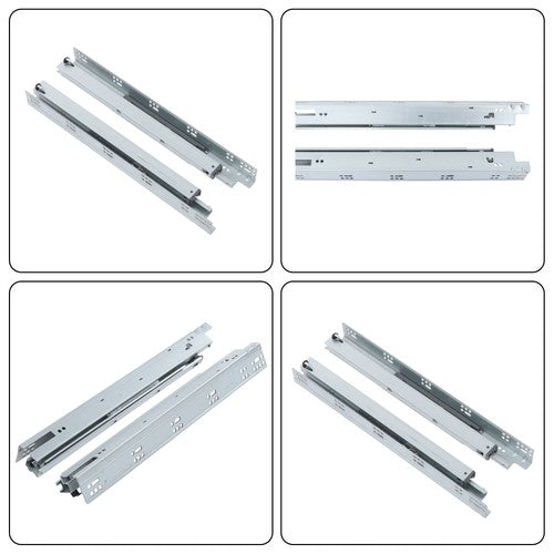 4Pair 18Inch Undermount Soft Close Drawer Slides with 3D Adjustable Lock Device