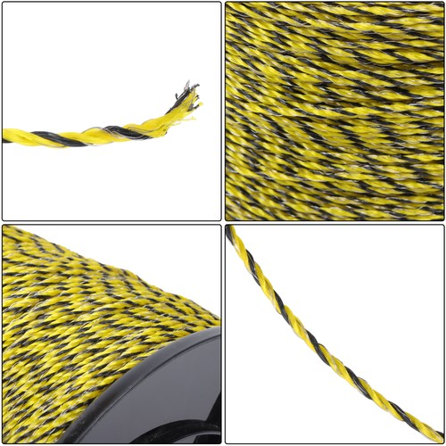 Yellow and Black 5200Ft 1585m 6 Stainless Steel Strands Fence Wire 140 Pounds