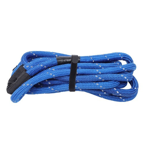 Kinetic Recovery Tow Rope 34000Lbs 1in x 30ft Blue with Soft Shackle for Truck