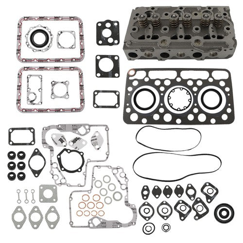 Complete Cylinder Head Assy Valves & Full Gasket Set for Kubota D750 Engine