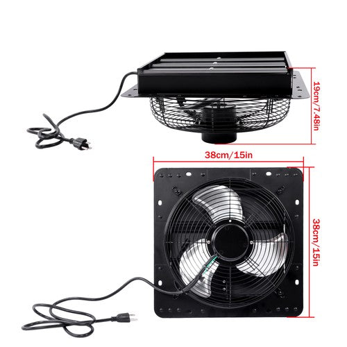 High Speed 1600RPM 900CFM 1.7m Power 12'' Shutter Wall-Mount Attic Exhaust Fan
