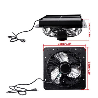 High Speed 1600RPM 900CFM 1.7m Power 12'' Shutter Wall-Mount Attic Exhaust Fan