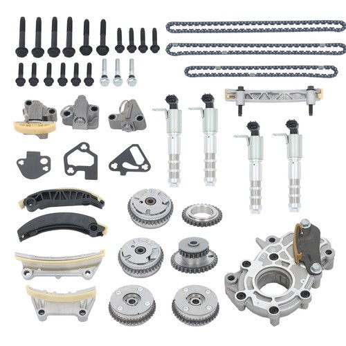 Timing Chain Kit & 4VVT Cam Phaser & Oil Pump For Chevrolet Traverse 2009-2016