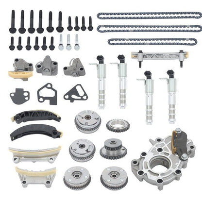 Timing Chain Kit & 4VVT Cam Phaser & Oil Pump For Chevrolet Traverse 2009-2016