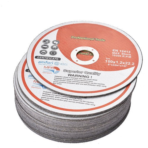 25 Pack 6"x.045"x7/8" Cut-off Wheel - Metal & Stainless Steel Cutting Discs