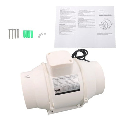 6 Inch Inline Duct Fan - 400 CFM Ventilation Exhaust Fan for Duct Vent Bathroom