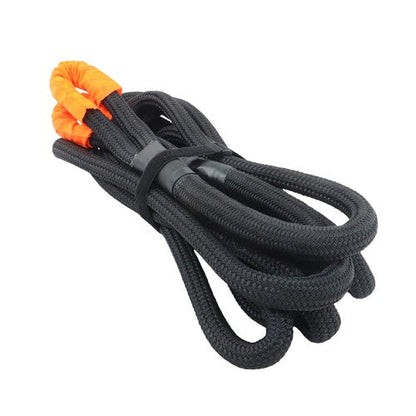 1in × 30ft Kinetic Recovery Rope 34000lbs Tow Rope Recovery Snatch Strap Black