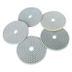 5 Inch Diamond Concrete Polishing Pads Wet Dry Set for Quartz Marble Stone NEW