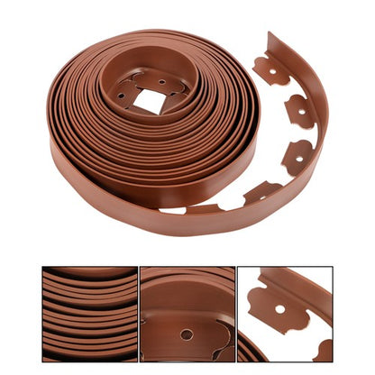 2” No Dig Lawn Border L-shaped Lawn Garden Edging Kit W/ 40 Spikes Plastic 40FT