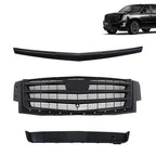 Gloss Black Front Center Mesh Grille Fit For Cadillac Escalade 2015-2020 3Pcs