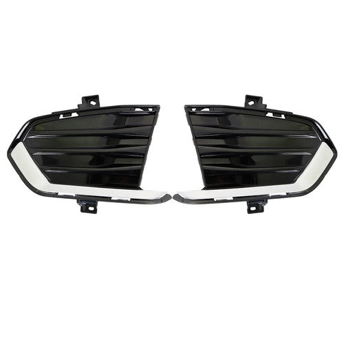Front Fog Lamp Cover For Cadillac XT5 2017-2019 Black New Driver+Passenger Side
