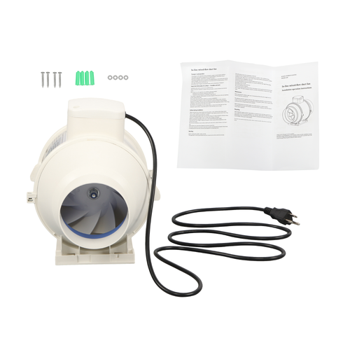 Inline Duct Fan 4 Inch 280 CFM Ventilation Exhaust Fan for Bathroom Grow Tent