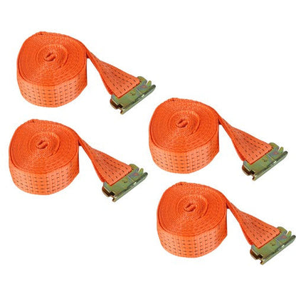 4-Pack 15' E-Track Ratchet Tie Down Strap Trailer Enclosed Cargo Van NEW