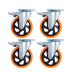 5 inch Swivel Caster Wheels with Dual Locking, Heavy Duty Castors Set of 4
