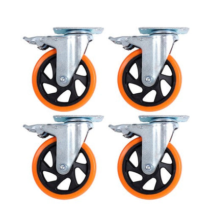 5 inch Swivel Caster Wheels with Dual Locking, Heavy Duty Castors Set of 4